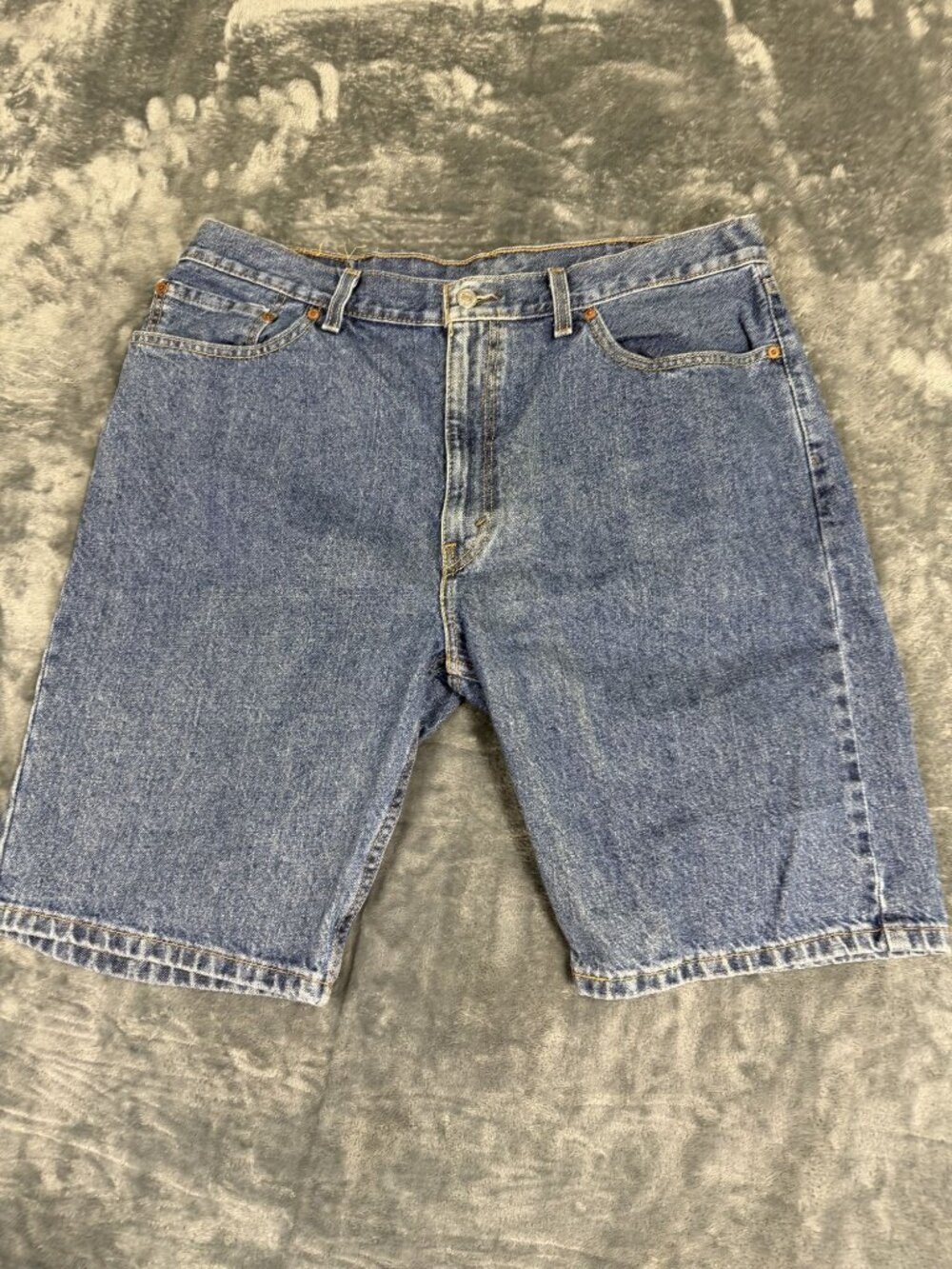 Levis 505 Mens Blue Denim Jean Shorts W38